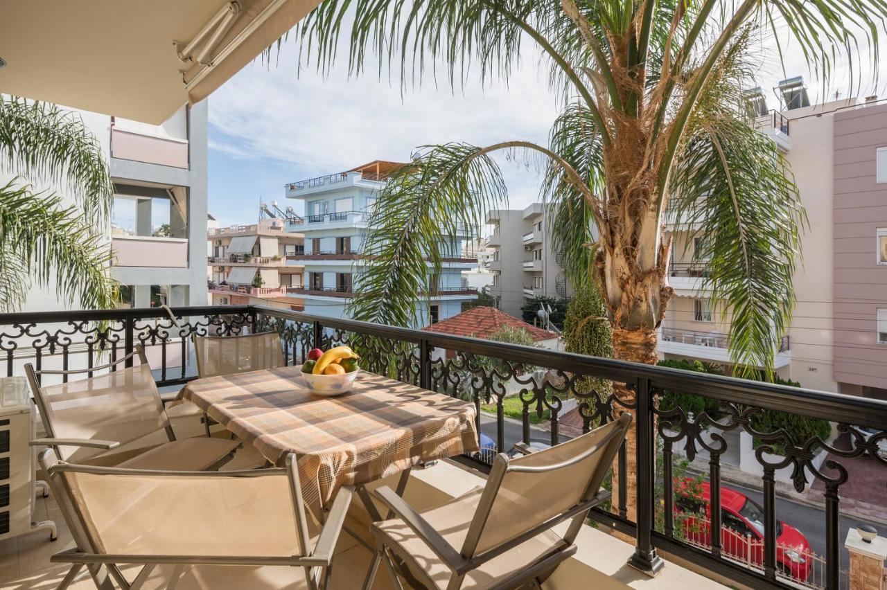 Luxury Coastal Retreat, Mountain View Balcony With Palm Trees & Parking Chania (Crete)
